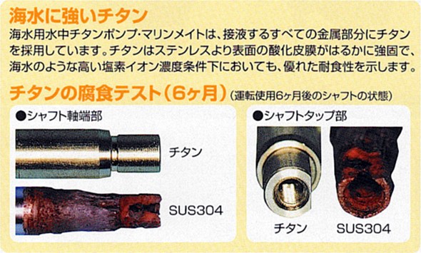 ツルミポンプ 海水用 水中チタンポンプ TM型 非自動型 50TM2.75