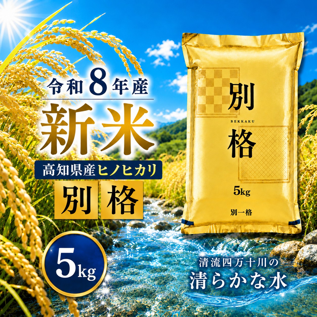 米 令和8年産 新米 お米 5kg 高知県産 【 ヒノヒカリ 5キロ 】令和8年