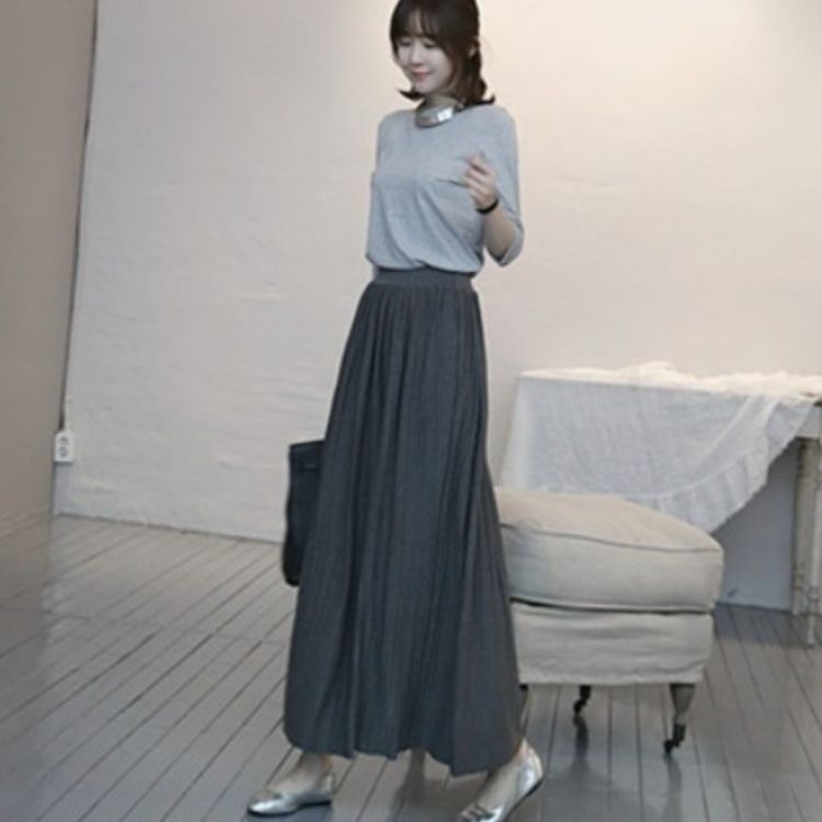 プリーツスカート ロング 春 夏 秋 冬 ロングスカート プリーツ マキシ丈 aライン ハイウエスト ウエストゴム ふんわり ゆったり |  | 05