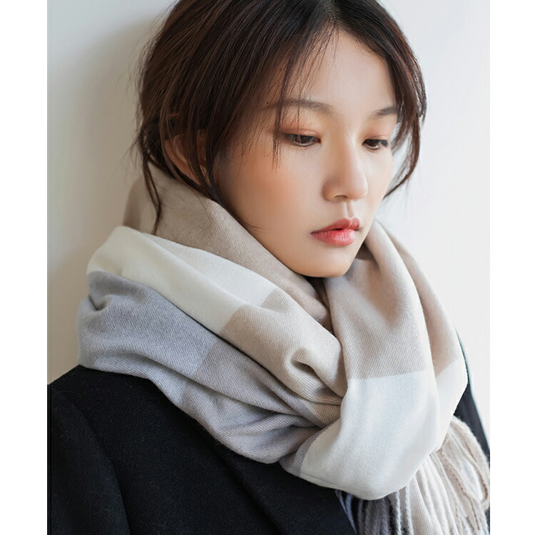 ストール 大判 レディース メンズ チェック マフラー 大判ストール
