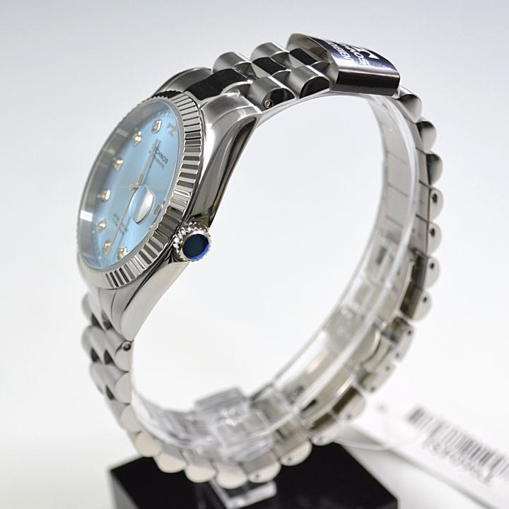 TECHNOS（テクノス） 腕時計 5気圧防水 T9604SI アイスブルー文字盤 10
