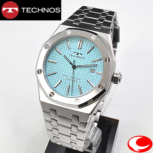 テクノス(TECHNOS) メンズ 腕時計 5気圧防水 T9C07SI アイスブルー