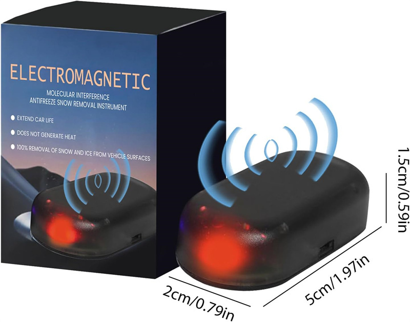 単品販売 車両用マイクロ波除氷装置 電磁分子干渉不凍液除雪装置 車用防氷剤 除雪器具 トラベルサイズの太陽エネルギー瞬間加熱電磁車除氷剤 温度センサー付き｜yosikawa-zkshop｜02