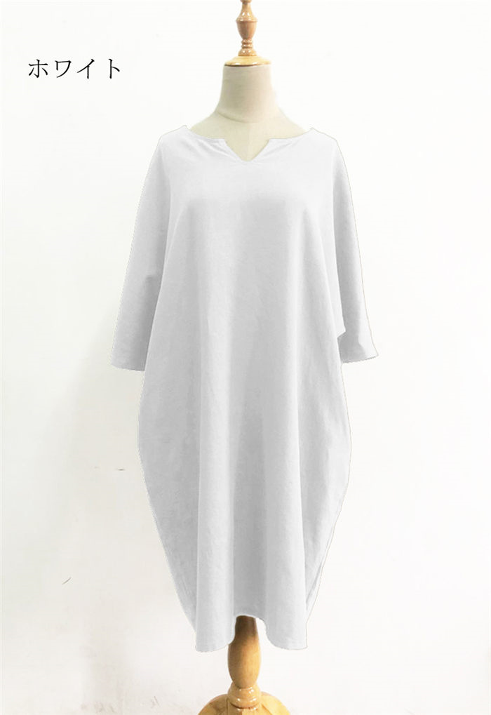 チュニック 半袖 Tシャツ チュニックワンピース 夏 半袖 ロング ブラウス レディース 夏 トップス シャツ tシャツ 綿麻 オーバーサイズ 大きいサイズ |  | 01