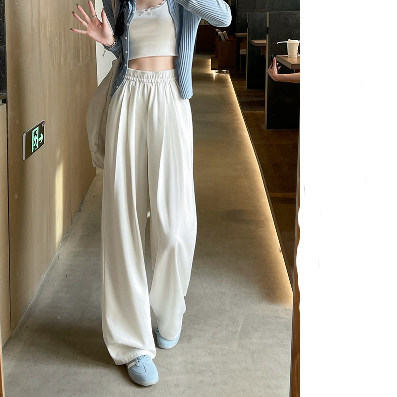 デニムパンツ ひんやり 接触冷感 ワイドデニムパンツ  涼感ワイドデニムパンツ ウエストゴム レディース ハイウエスト ジーンズ |  | 03
