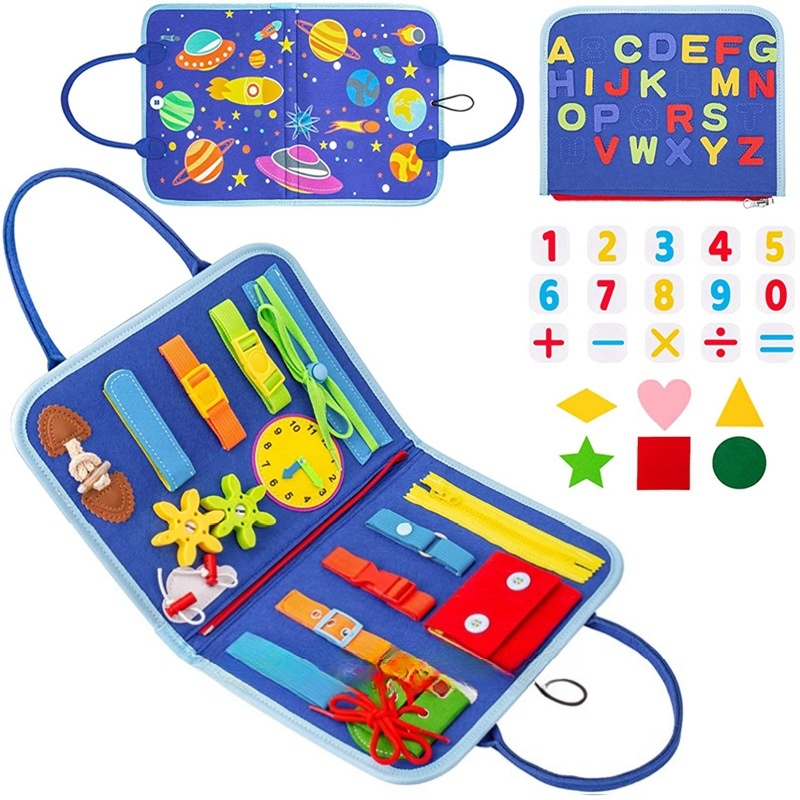 バック おもちゃ 幼児 ビジーボード 青色 恐竜柄 知育玩具 高齢者 0歳 ゲーム・おもちゃ・グッズ バック おもちゃ 幼児 ビジーボード