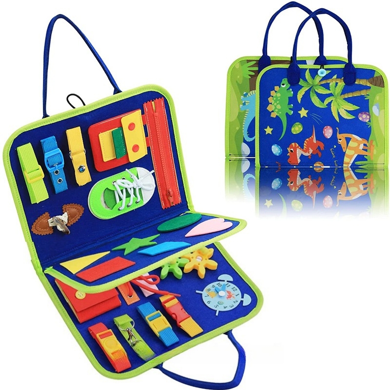 ビジーボード 知育バッグ モンテッソーリ おもちゃ 知育玩具 お着替え