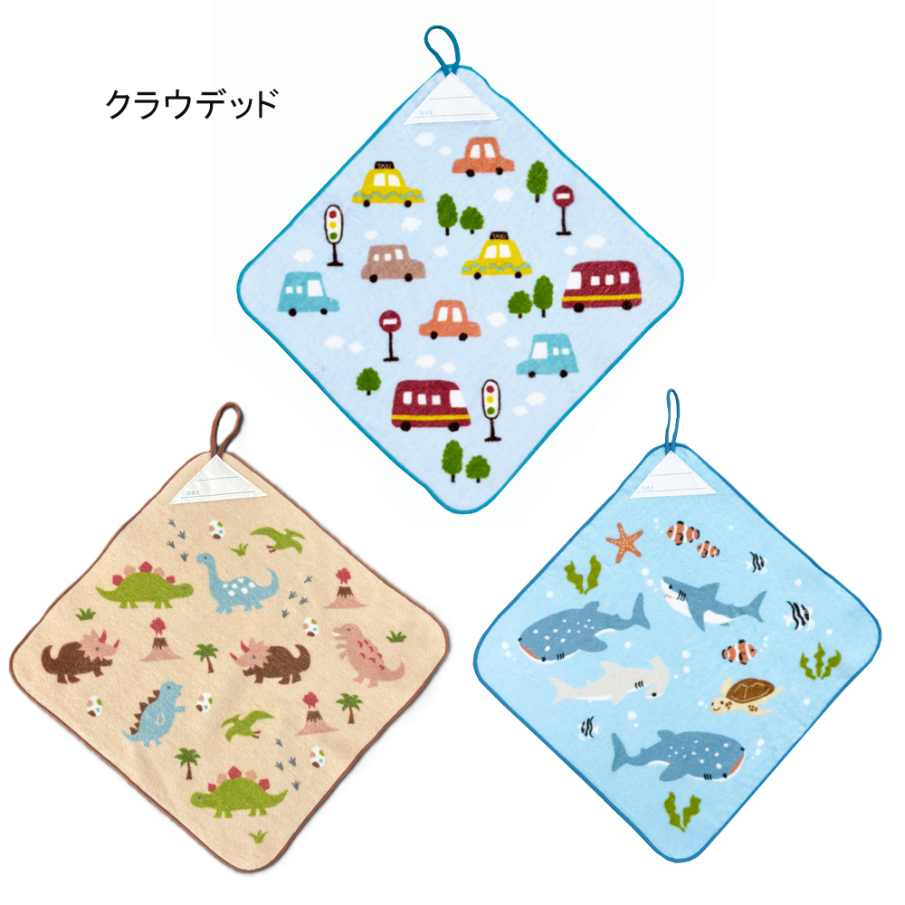 ループ付きタオル3枚組セット 30×30cm ハンドタオル 林タオル ループ