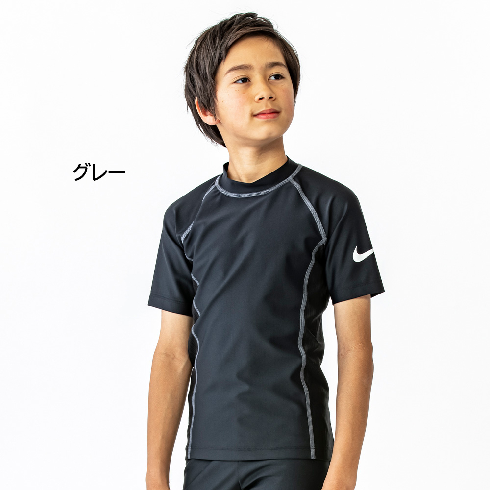 半額SALE★ ナイキ SS23 BOYS ショートスリーブ UV ラッシュガード 半袖 水着・ラッシュガード