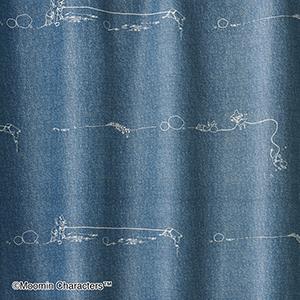 北欧 デザインカーテン 洗える 遮光 日本製 ムーミン おしゃれ 既製サイズ 約幅100×丈135c...
