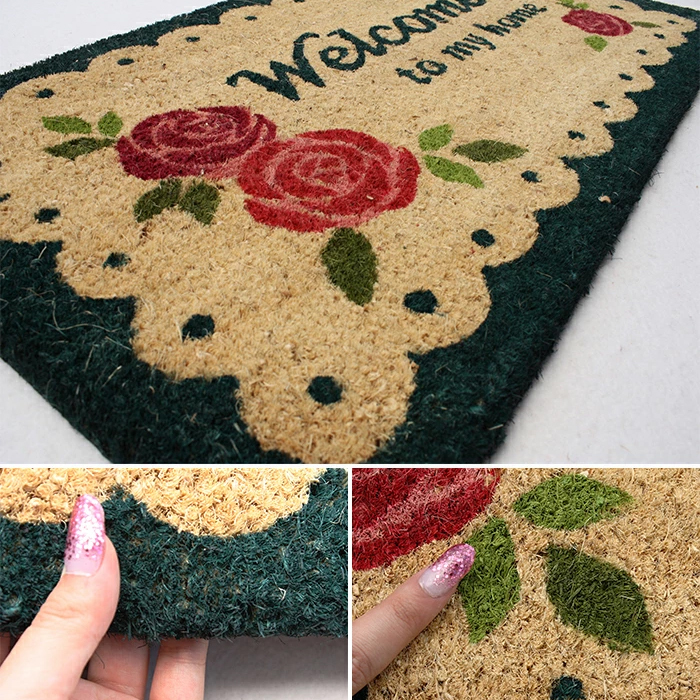 ココヤシ 玄関マット　バラ(Y)17-014