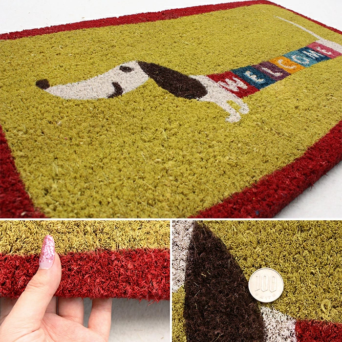 ココヤシ 玄関マット　ダックスフンド(Y)17-007