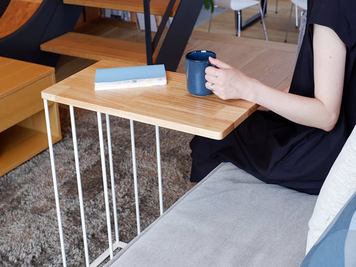 サイドテーブル 北欧 おしゃれ 机 ソファテーブル スリム デスク 組み立て式 省スペース 約幅60×奥行30×高さ60cm 2wayソファサイドテーブル HAK-SST (R)｜youai｜06