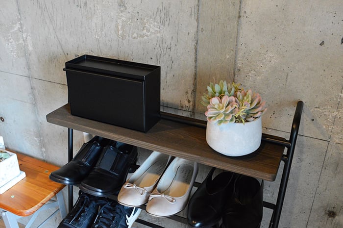 mini！アイアンシューズラック・下駄箱・靴箱 シューズラック シューズボックス 靴棚 靴箱 下駄箱 靴入れ 玄関