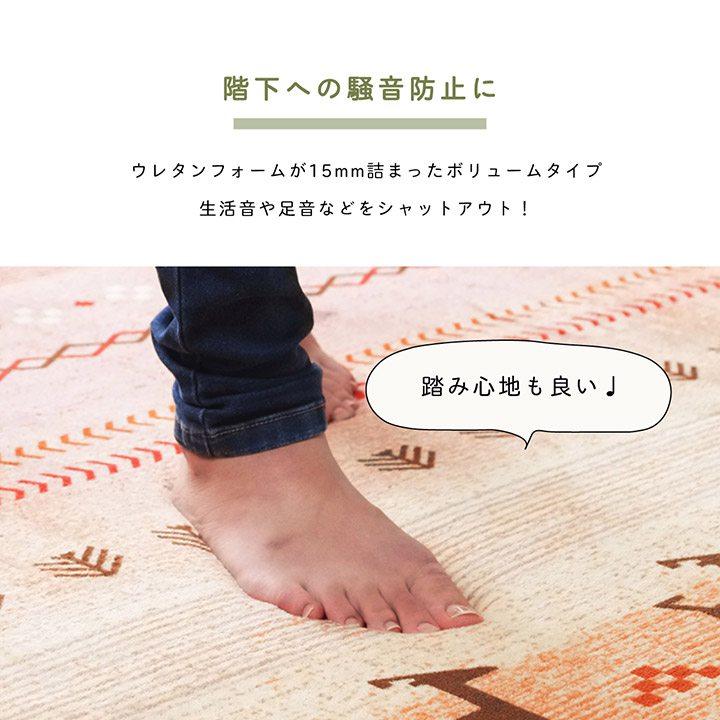 イケヒコ DXラディ (I) ラグ 長方形 洗える ギャベ 防音 約200×300cm