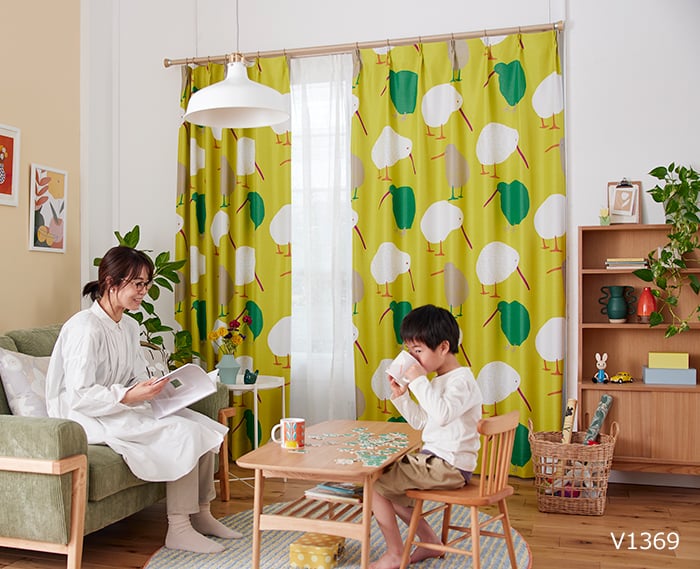 デザインカーテン 洗える 厚地カーテン 遮光2級 日本製 形状記憶