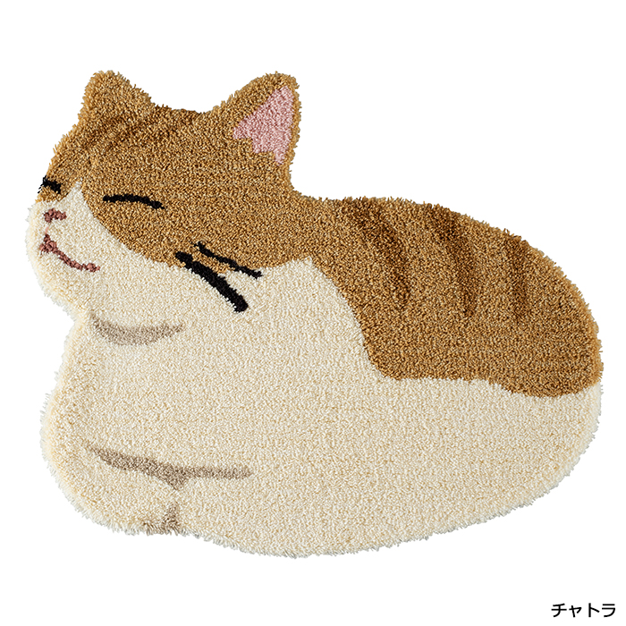 スミノエ 猫 ラグ マット 防ダニ 北欧 おしゃれ かわいい 滑り止め付き