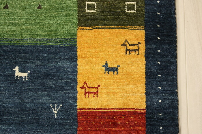 ギャベ ギャッベ GABBEH インドギャベ 絨毯 ラグマット ウール 100