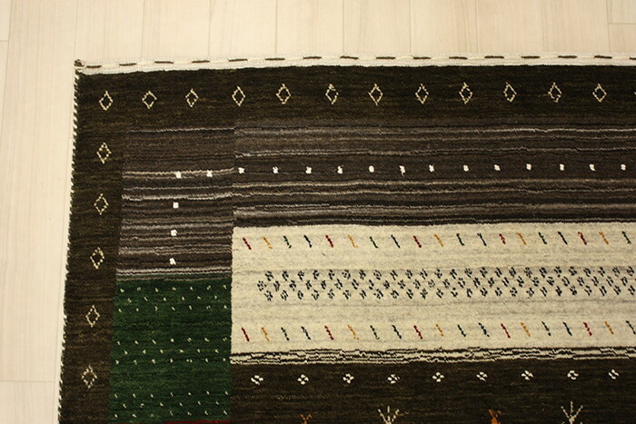 ギャベ ギャッベ GABBEH インドギャベ 絨毯 ラグマット ウール 100