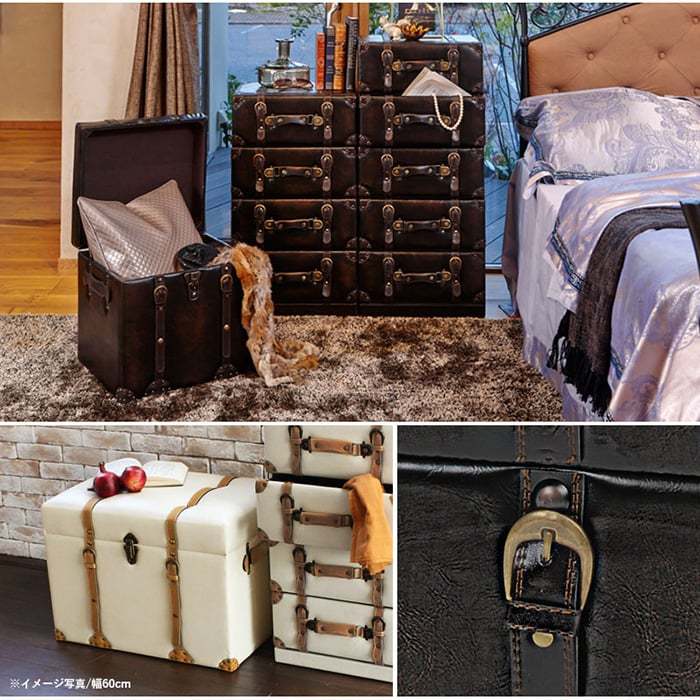 アンティーク　ケース HAGiHARA（萩原） 椅子 スツール トランク型 おしゃれ イス チェア