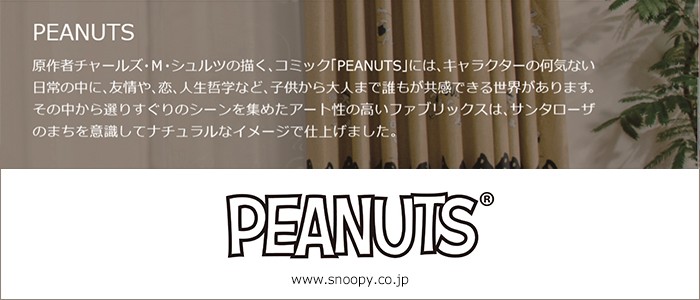 レースカーテン キャラクター デザインカーテン 洗える 日本製 スヌーピー ピーナッツ 幅100×丈260cm以内でサイズオーダー P1057 フィールドボイル (S)｜youai｜07