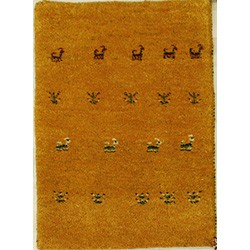 ペルシャギャベ 玄関マット ウール100％ ギャッベ マット ラグ 絨毯