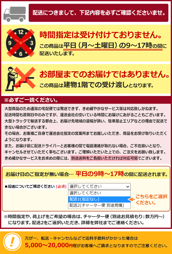 配送について