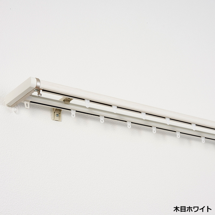 専用　２つ　　TOSO　伸縮カーテンレール 木目ホワイト Amazon.co.jp: トーソー カーテンレール 木目ホワイト ダブル 1.1m~2.0
