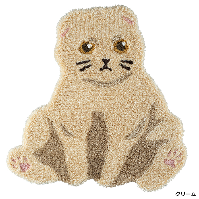スミノエ 猫 ラグ マット 防ダニ 北欧 おしゃれ かわいい 滑り止め付き