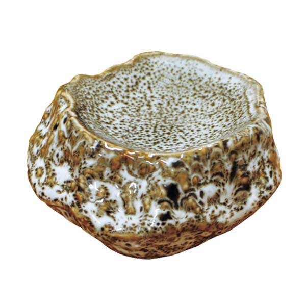 陶器 岩石 一品皿 8.5x8.5xH4.5cm : 天然素材の雑貨ようび堂Yahoo!店