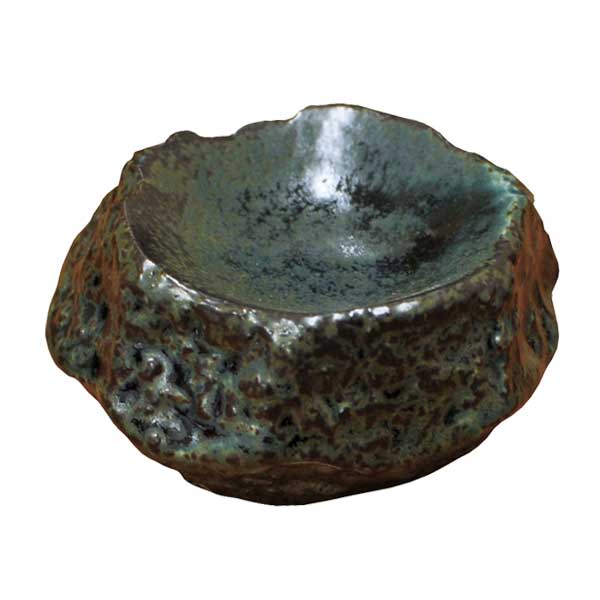陶器 岩石 一品皿 8.5x8.5xH4.5cm : 天然素材の雑貨ようび堂Yahoo!店