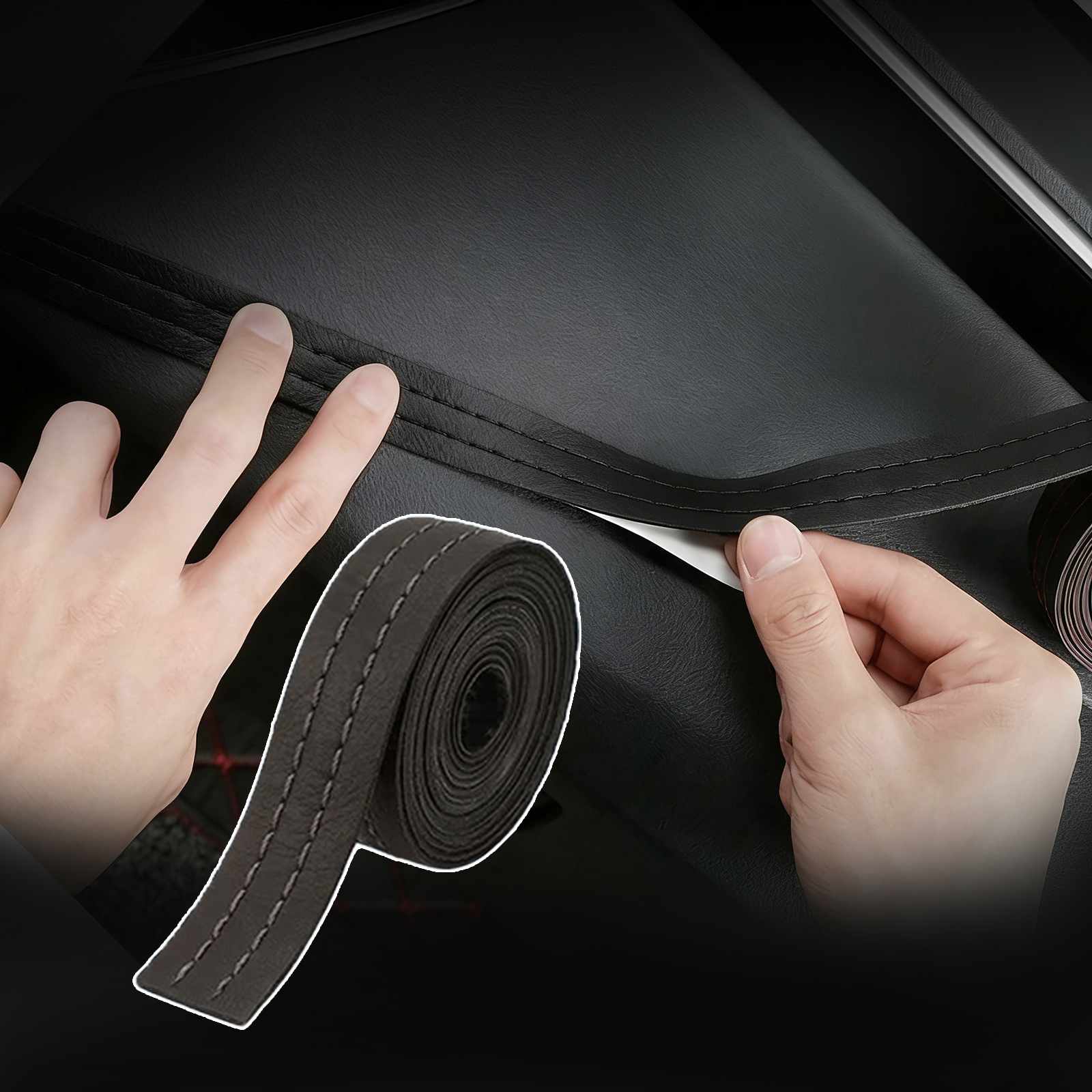 スズキ キャリイトラック ステッチテープ ダブルステッチシート ダブルステッチテープ 車 内装 レザー ドレスアップ  2m YouCar |  | 04