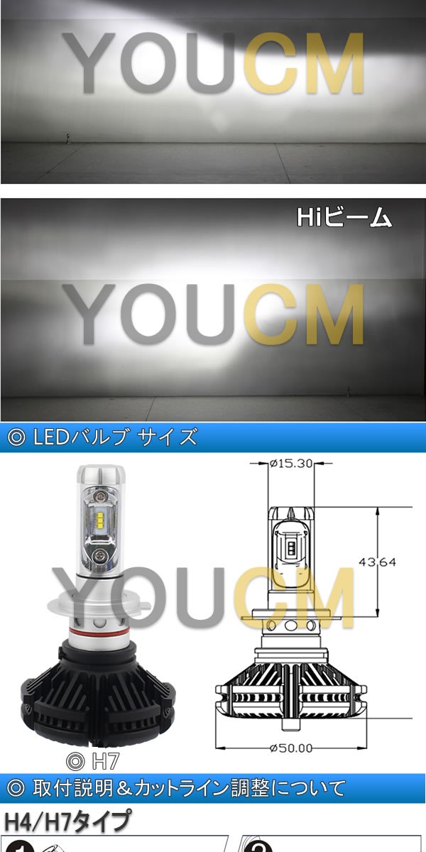 三菱 コルト プラス H17.11〜H24.8 Z2#W ロービーム[車検対応]LED