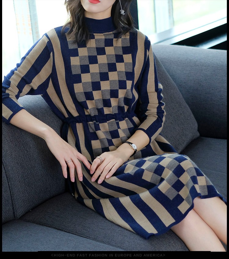 ニットワンピース ロング丈 秋 冬 レデース ワンピース 長袖