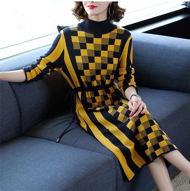 ニットワンピース ロング丈 秋 冬 レデース ワンピース 長袖 秋冬