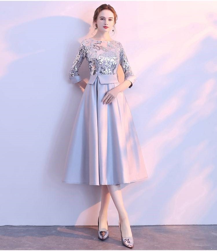 在庫一掃 ロングドレス 演奏会 結婚式 ドレス 袖あり マキシ丈 aライン