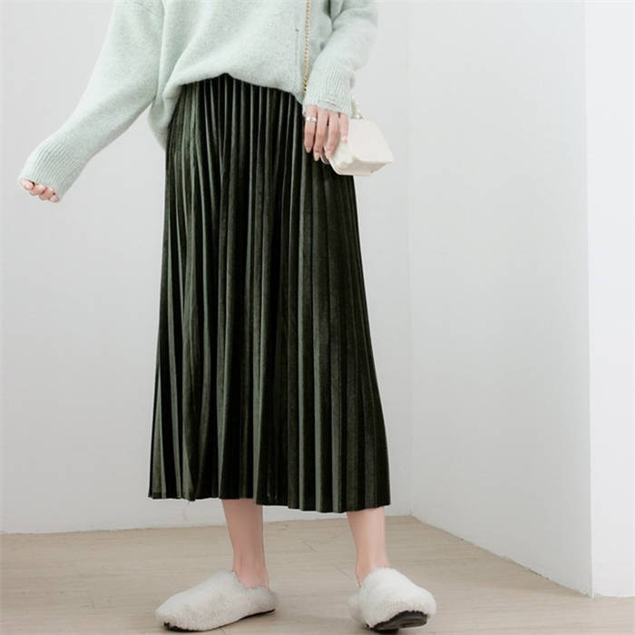 プリーツスカート スカート ベロア ベルベット プリーツ ボトムス ウエストゴム きれいめ カジュアル レディース ロング マキシ丈 春 夏 秋 冬 Cxt 025 Youdear 通販 Yahoo ショッピング
