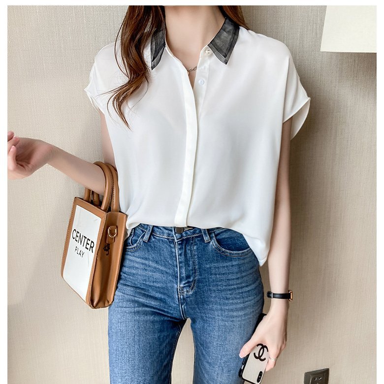 Tシャツ レディース シフォンンシャツ 半袖ベルスリー フォーマル トップス オシャレ 大人 上品 春夏新作レジャー日常 超特価sale開催