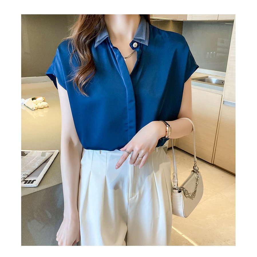 Tシャツ レディース シフォンンシャツ 半袖ベルスリー フォーマル トップス オシャレ 大人 上品 春夏新作レジャー日常 超特価sale開催