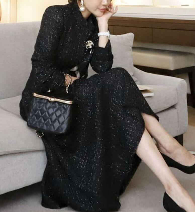 ツイードセットアップ スーツジャケット ロングスカート フレア