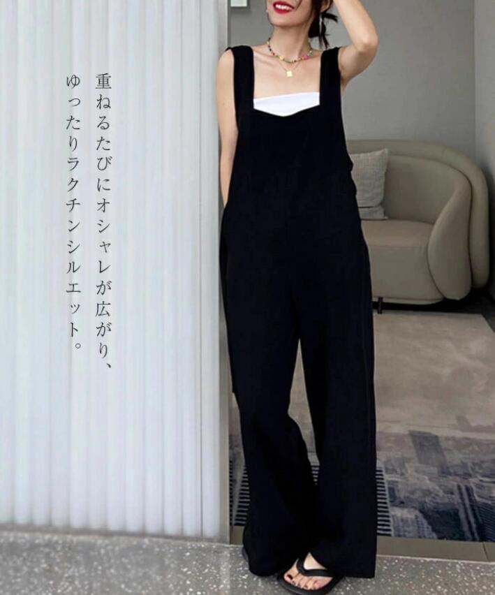 サロペットオールインワンゆったり春夏おしゃれ 楽天市場】サロペット オールインワン レディース 春 夏
