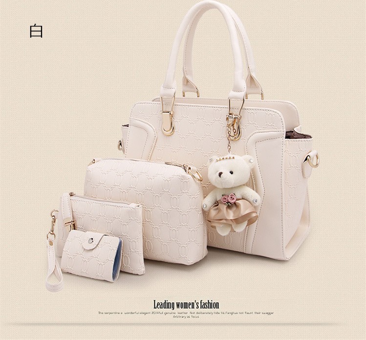 ハンドバッグ レディース 大きめ 親子バッグ 4点セット 2way 鞄 PU