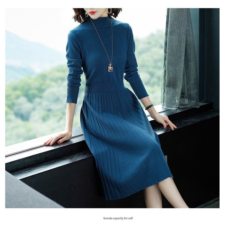 ニットワンピース レディース 40代 秋冬 ロングワンピース ストライプ ベルト付き ワンピース きれいめ 大人 上品 ワンピース 長袖 体型カバー 通勤 着痩せ ニットワンピース レディース 40代 秋冬 ロングワンピース ストライプ