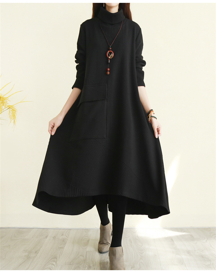 ワンピース レディース 40代 ロングワンピース ニット 長袖