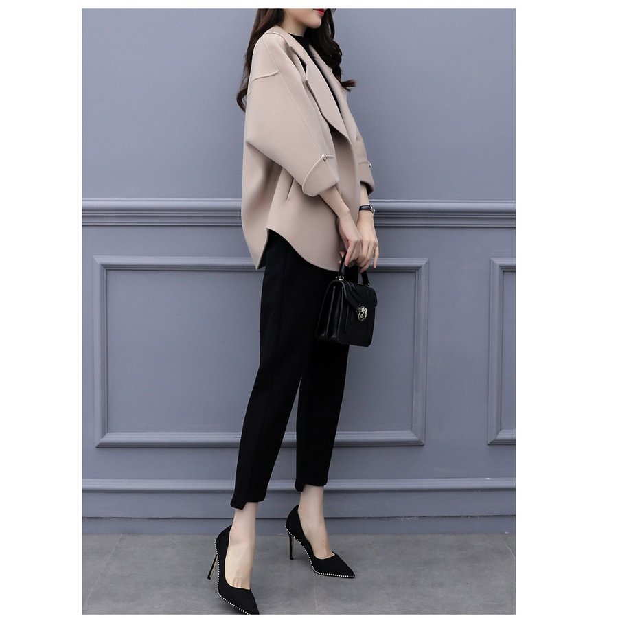 レディース 2点セット ひんやりタッチワイドプルオーバー×パンツセットアップ 上下2点セット