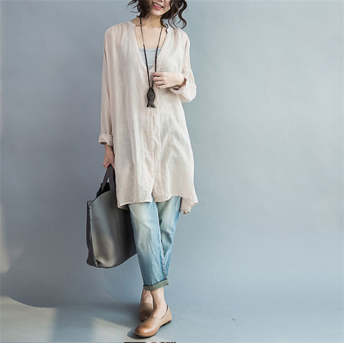 シャツ スキッパーシャツ チュニック ロングシャツ レディース