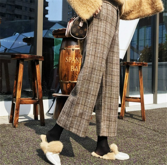 ロングタックパンツ レディース ボトムス 韓国ファッション 10代