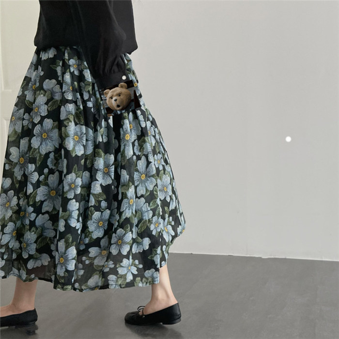 花柄スカート ロングスカート キレイ 花 フレアスカート