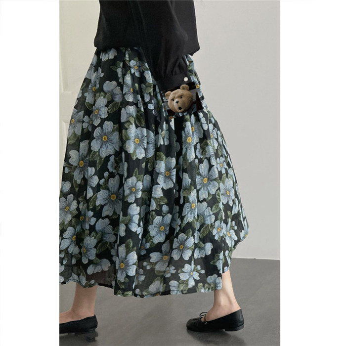 KETTY　花柄ロングスカートとショルダーバッグセット　春、秋用 KETTY 花柄ロングスカートとショルダーバッグセット 春、秋用
