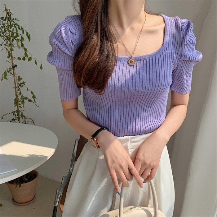 tシャツ 「＆soiree」スクエアネック半袖ニットプルトップス レディース 楽天市場】【マラソン期間中 5%OFFクーポン】＆soiree スクエア